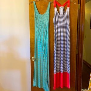 Two maxi dresses. Size medium.
